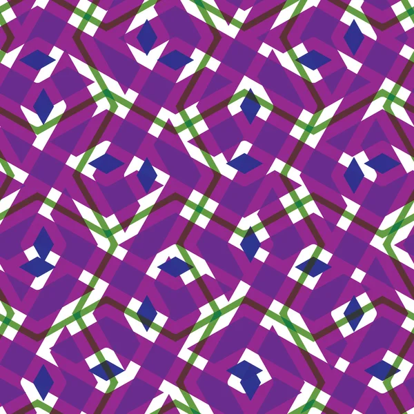 Modèle sans couture bordée géométrique désordonné, extrémité vectorielle labyrinthe coloré — Image vectorielle