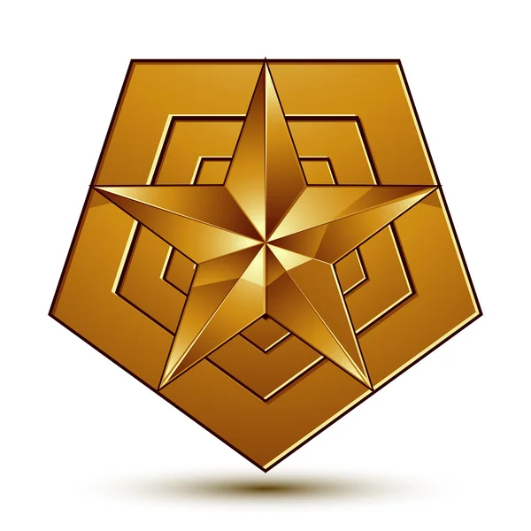 Prachtige vector sjabloon met gouden ' ster ' symbool, beste voor gebruik — Stockvector