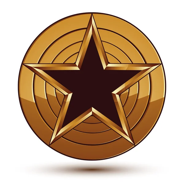 Glamouröse Vektorschablone mit fünfeckigem schwarzen Sternsymbol mit — Stockvektor