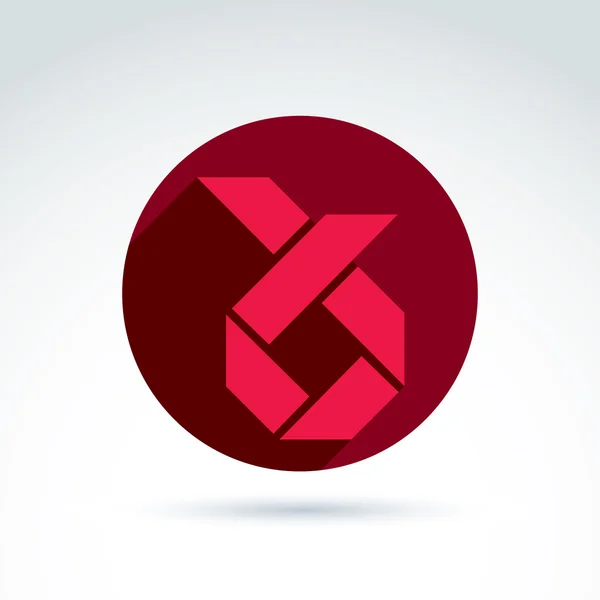 Geometric abstract symbol, vector graphic design element, icon. — Stock Vector