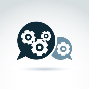 Vektör çizim vites - kurumsal sistem Tema, düzenleyecektir