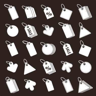 Etiketler Icons set
