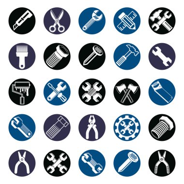 Stilize endüstriyel simgeler