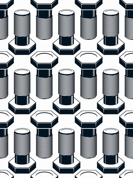 Patrón sin costura con pernos simétricos — Archivo Imágenes Vectoriales