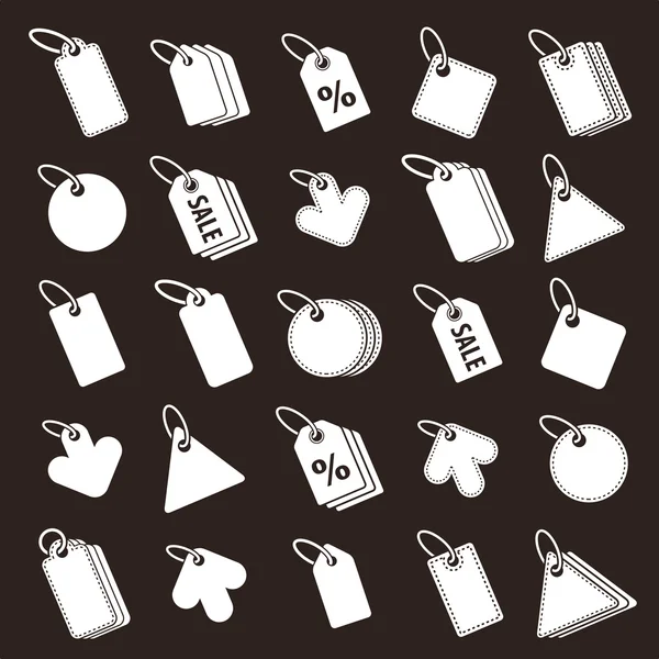 Tags icons set — Stockvector