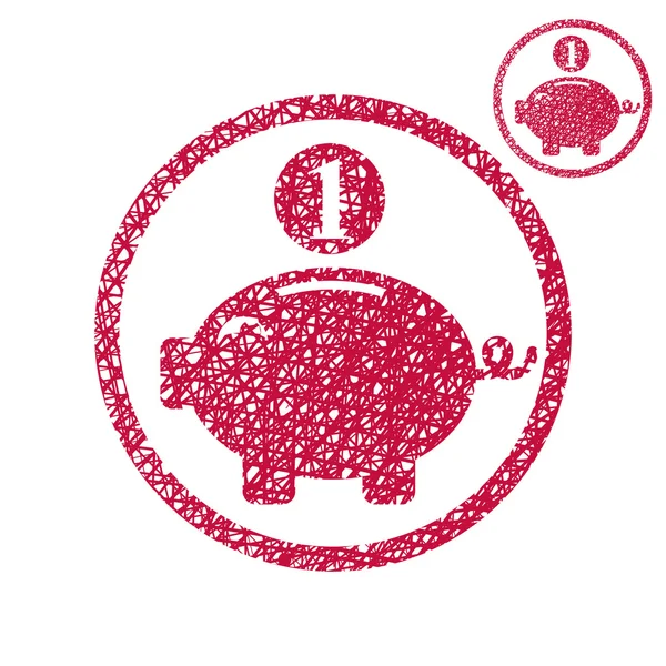 Piggy banco ahorro de dinero — Vector de stock