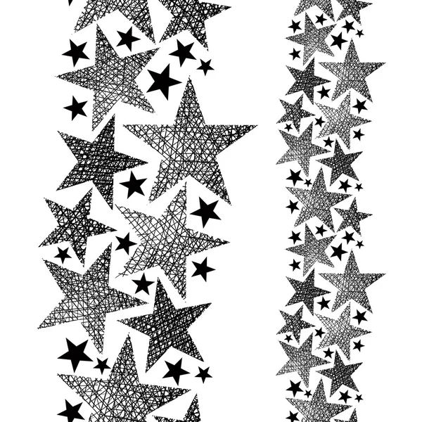 Bezešvé vzor-hvězdy — Stockový vektor
