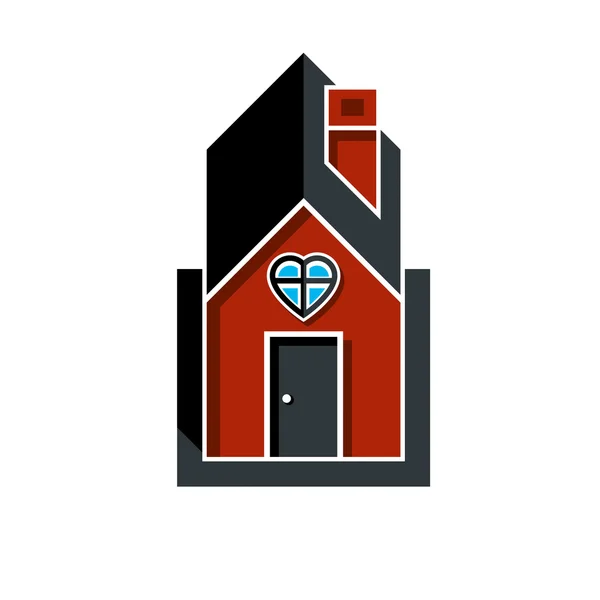 Casa de familia icono abstracto — Vector de stock