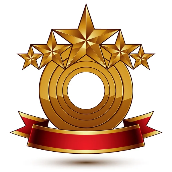 Majestätischer Vektor goldener Ring — Stockvektor