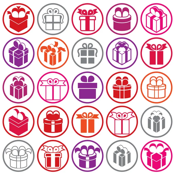 Gift boxes icons — Stock Vector