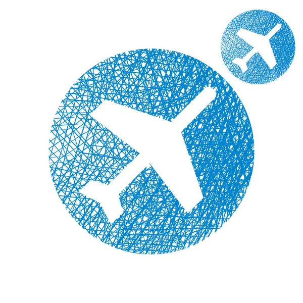 Flugzeug einfaches Symbol — Stockvektor