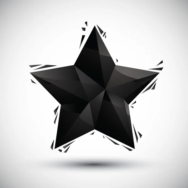 Svart stjärna geometriska ikon — Stock vektor