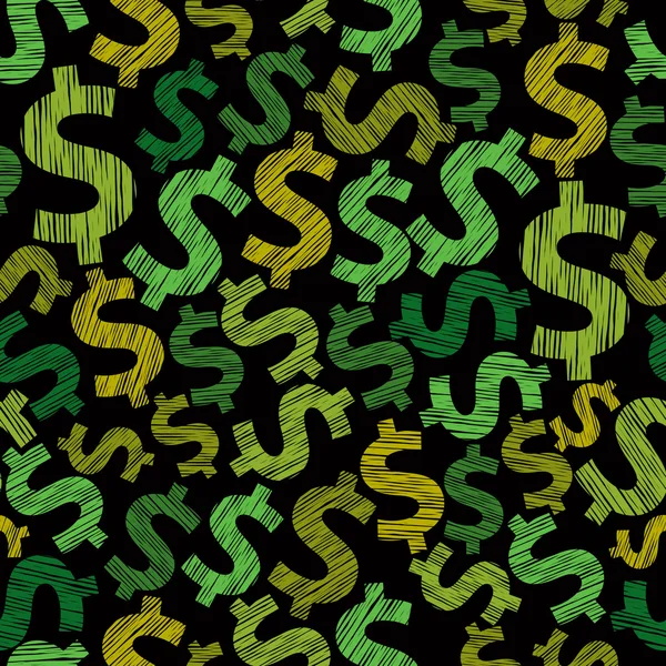 Dollars motif sans couture — Image vectorielle