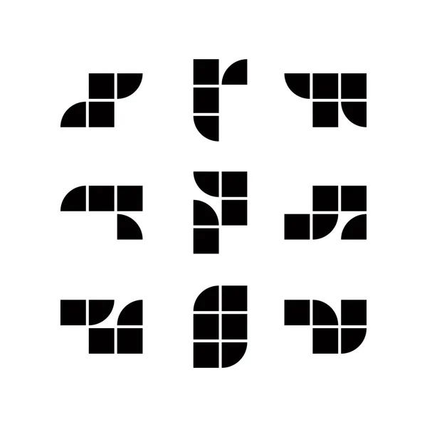 Symboles simplistes géométriques abstraits — Image vectorielle
