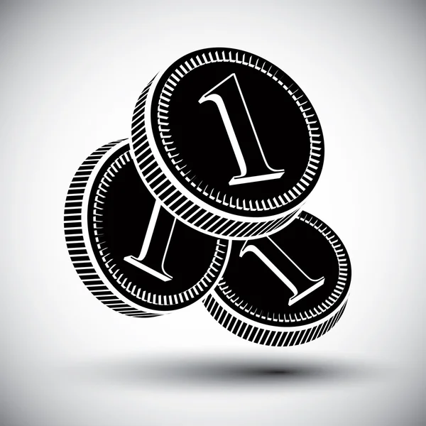 Monnaies argent comptant icône . — Image vectorielle