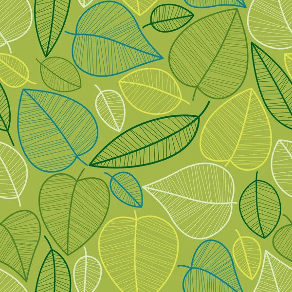 Spring leaves seamless pattern. — Stock Vector