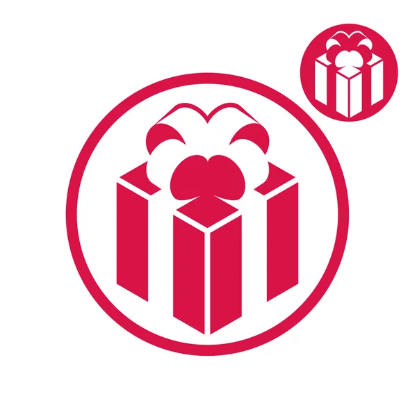 Icono de caja de regalo — Vector de stock