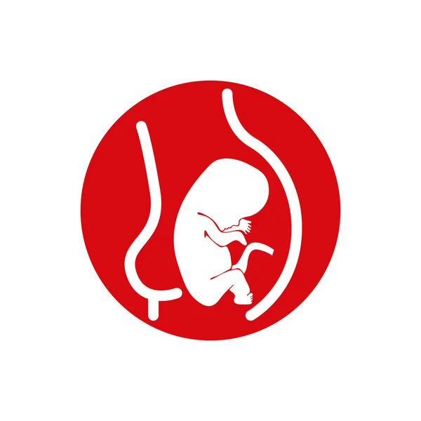 Fetus  icon isolated. — Stock Vector