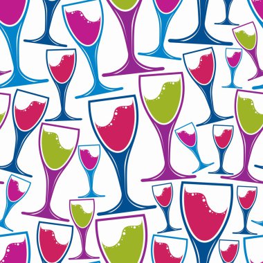 Winery theme seamless pattern clipart