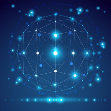 Soyut geometrik kafes nesnesi