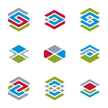 Soyut sıradışı simge seti