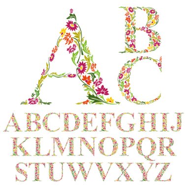 Natural alphabet letters