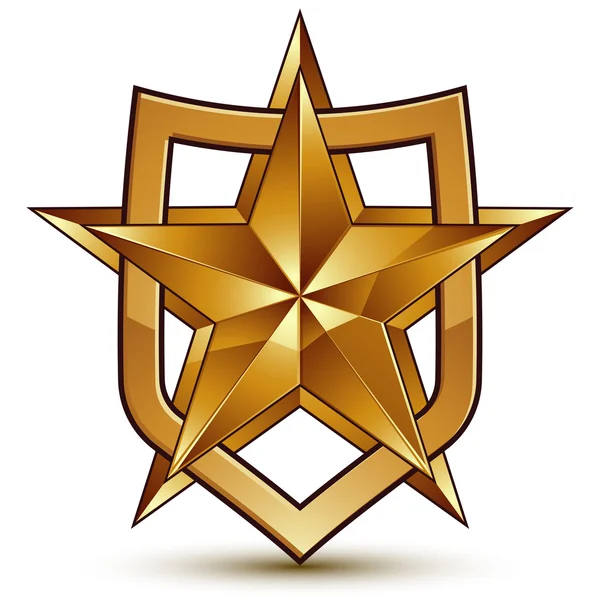 Estrella dorada estilizada — Vector de stock