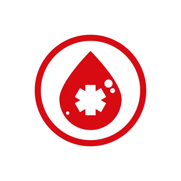 Gota de sangre icono . — Vector de stock