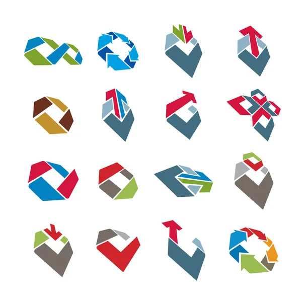 Abstract creative icons — Stock Vector