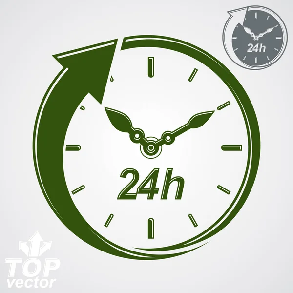 Gráfico 24 horas temporizador — Vector de stock