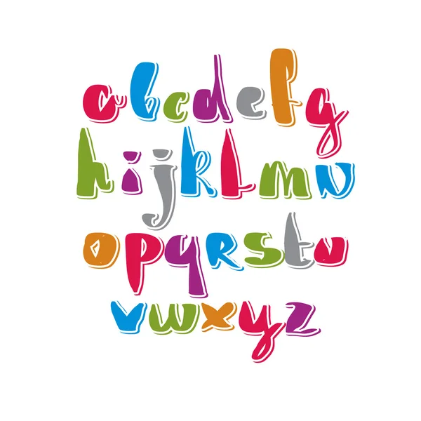 Alphabet manuscrit lettres ensemble . — Image vectorielle