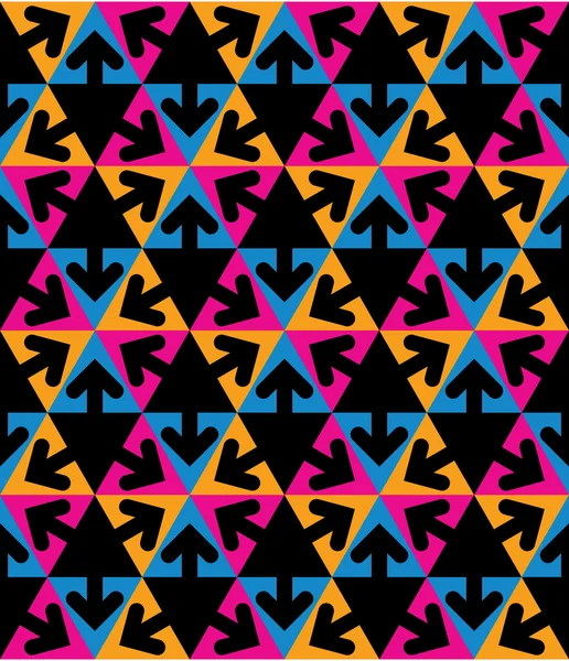Modèle avec des flèches et des triangles — Image vectorielle