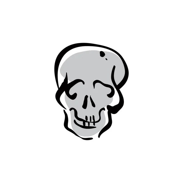 Ícone de crânio humano ilustrado . — Vetor de Stock