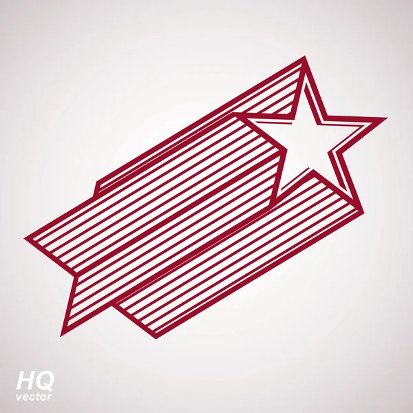 Illustrazione stella cometa pentagonale — Vettoriale Stock