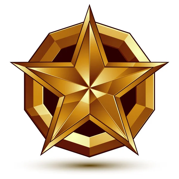 Koninklijke Gouden geometrische symbool — Stockvector