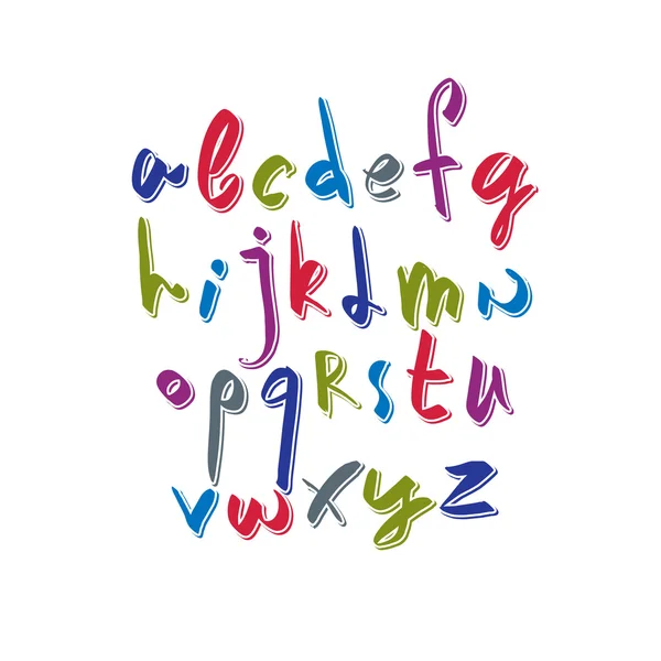 Lettere alfabeto caratteri script . — Vettoriale Stock