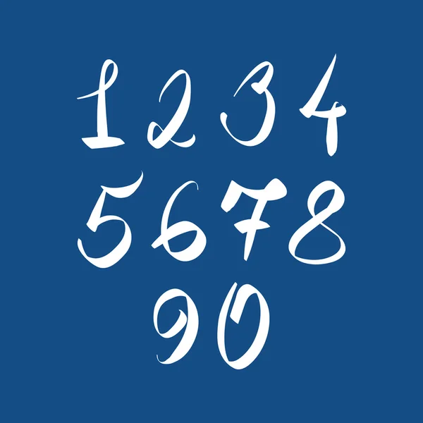 Handwritten  numbers set. — Stock Vector