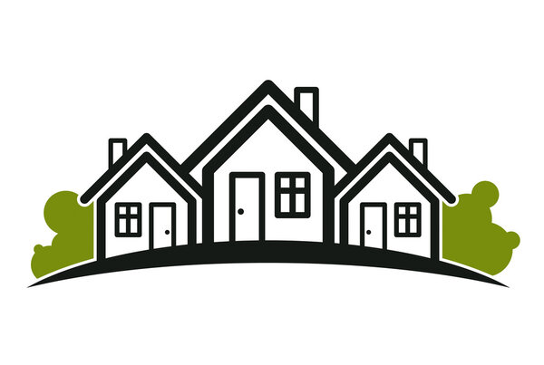 Красочная иллюстрация домов отдыха
