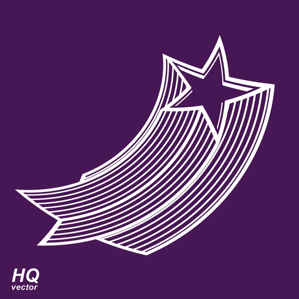 Illustration étoile de comète pentagonale . — Image vectorielle