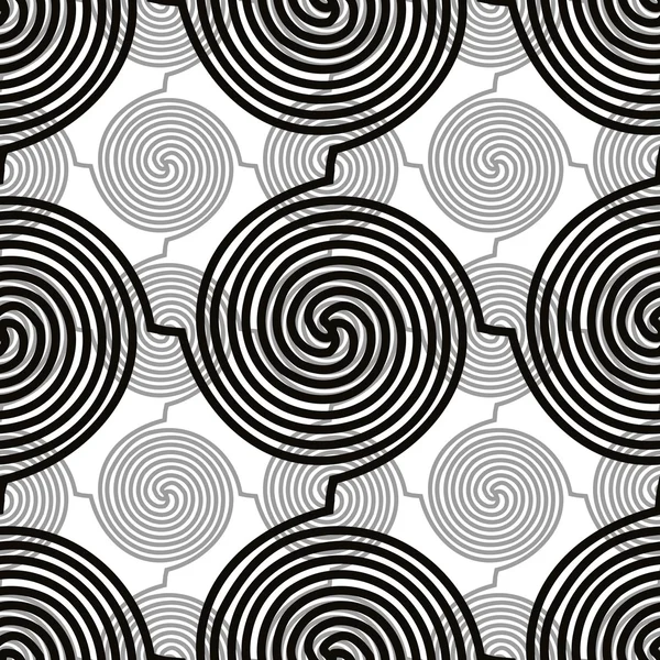 Spiral shapes seamless pattern — Stock Vector