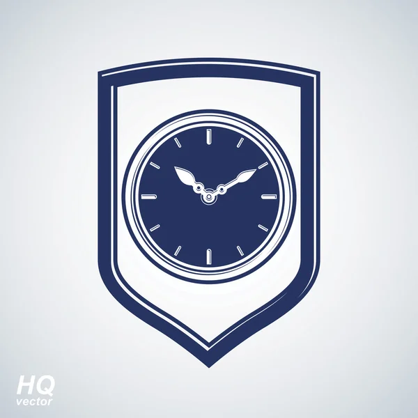 Reloj de pared con una hora — Vector de stock