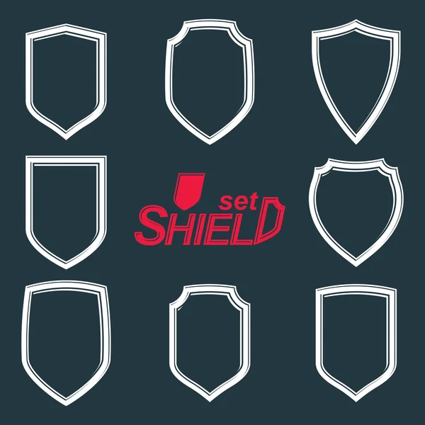 Collection of  defense shields — Stock Vector