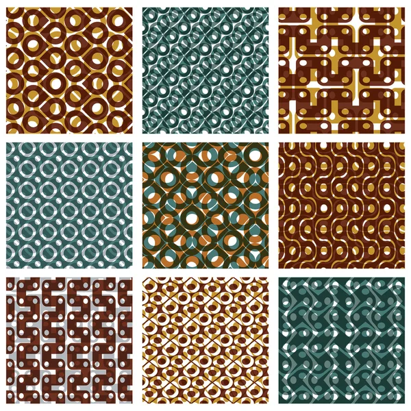 Grate seamless patterns — Stock Vector