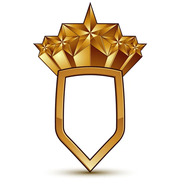 Stelle d'oro emblema — Vettoriale Stock
