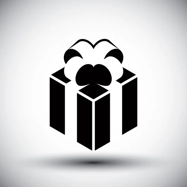 Caja de regalo símbolo simple . — Vector de stock