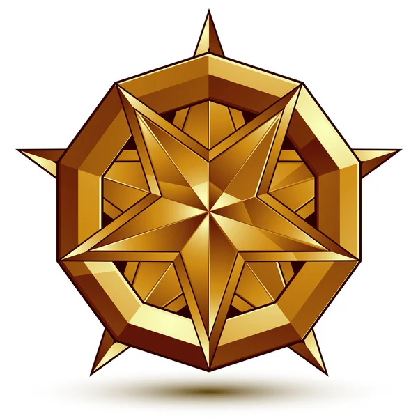 Sofistikerade golden star emblem — Stock vektor