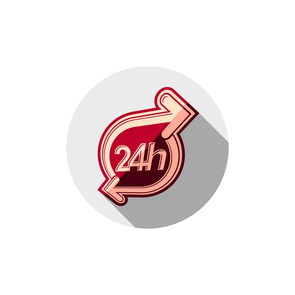 Icono de 24 horas . — Vector de stock