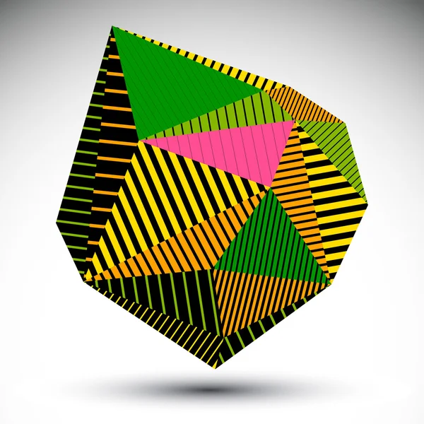 Figure asymétrique aux multiples facettes — Image vectorielle