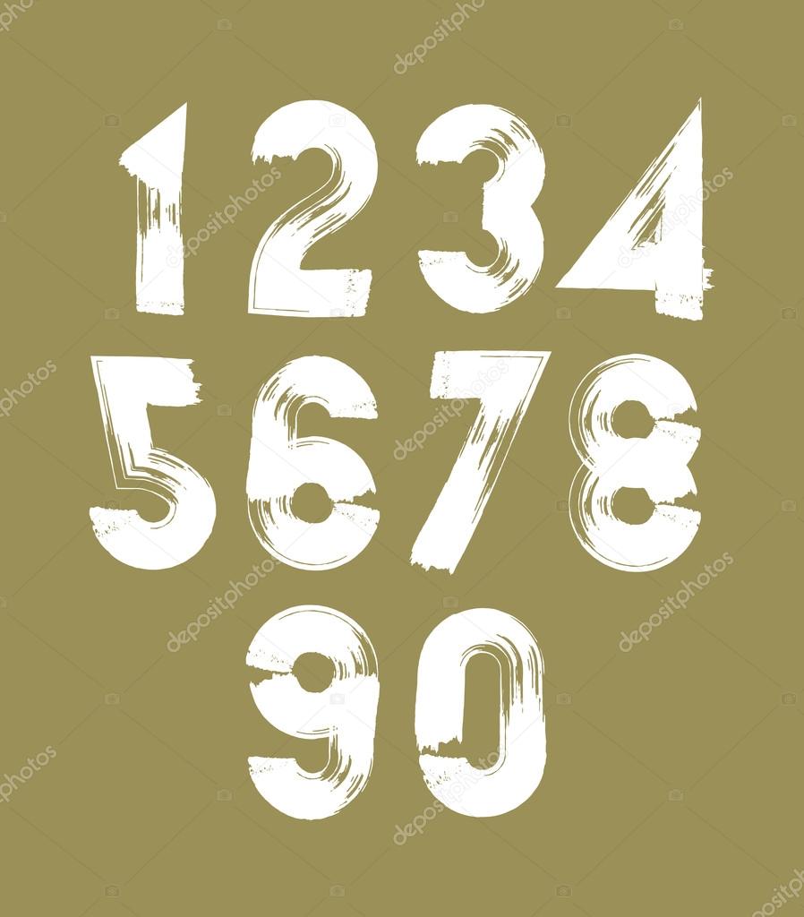 Handwritten numerals  set