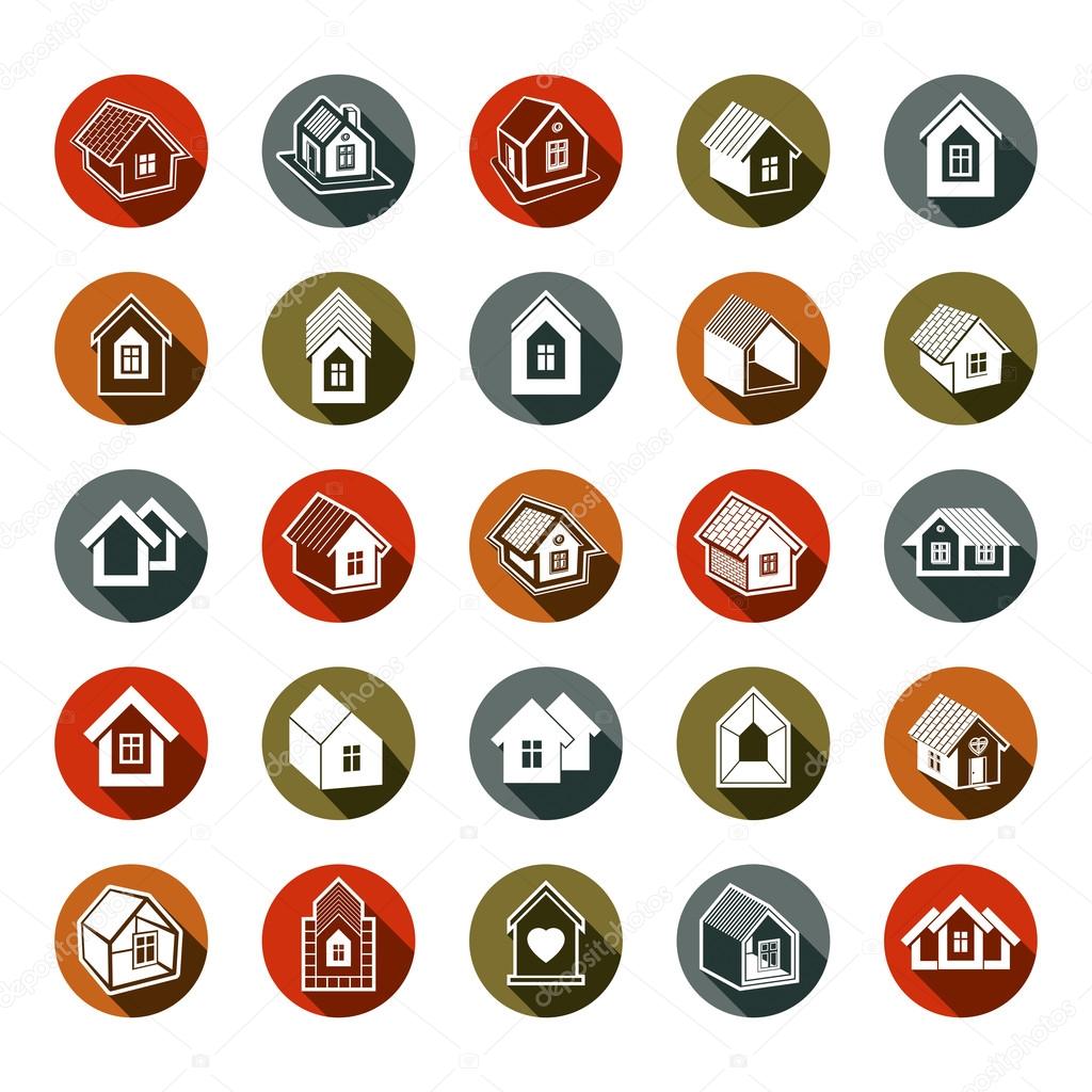 Houses abstract icons